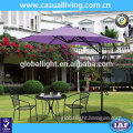 Factory Production Waterproof Crank Purple Fabric Sun Umbrella Patio